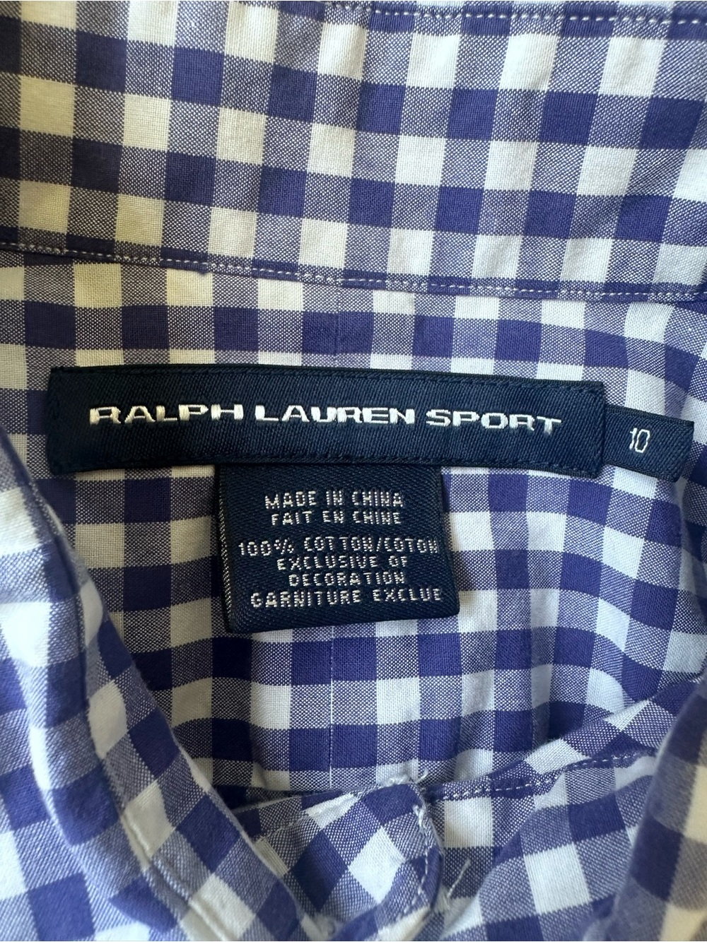 Ralph Lauren Blue and White Gingham Kids Button-Down Shirt - Picture 8 of 11